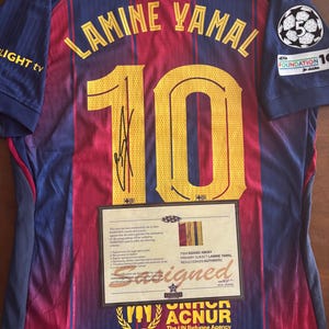Lamine Yamal SIGNED FC Barcelona Rare Shirt/jersey + COA (read