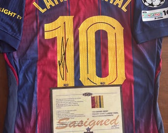 【真正証明あり】ラミン・ヤマル／直筆サイン／ユニフォーム／ジャージ／バルセロナ ラミーヌ・ヤマル選手直筆サイン入りバルセロナ25/26