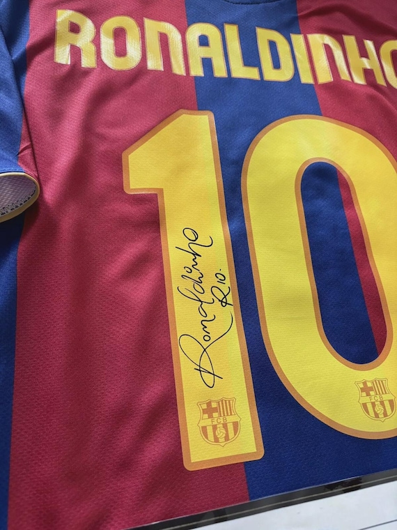 ロナウジーニョ直筆サイン入り FC ヴィンテージ バルセロナ レトロ