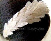 Ivory Feather Headband - IVOIRE LUXE - Silky Coque Feather Crown Headpiece