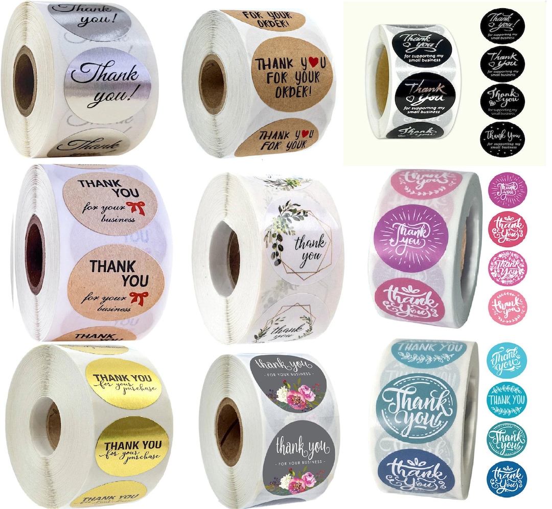 Thank You Stickers Thank You for Your Purchase Label Thank You for Your ...