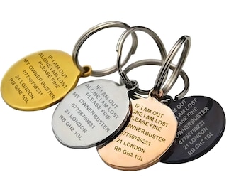 Free Engraved Dog Tag,Double Side Silent Collar Tag,Custom Collar Tag,Personalized Cat Tag,Cat ID Tag,Dog ID Tag,Dog Name Tag,Pet Name Tag