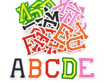Letter Alphabet Patches DIY Sew or Iron On Patches For Jacket Bag Name Patch 5 cm Letter Patch Applique Letter Choose Your Letter or Initial