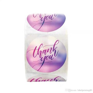 Thank You Stickers Label White Golden Birthday Gift Present Seal Wedding Envelop Seal Stickers Stationary Label  Thank You Label
