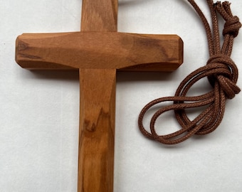Vintage Wooden Cross Made by Monks | Catholic Monastic Cross | Shipped from Lourdes France | Christian Religious Gift