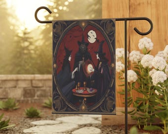 Halloween, Garden or House Banner for decoration, vampires witches and wherewolf playing cards, poke,  halloween party, trick or threat