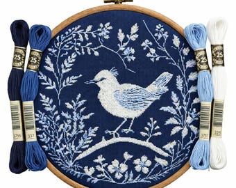 Bird in Winter – Cross Stitch Pattern (PDF), digital product