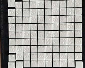 American Braille Scrabble Tiles – 100-Piece Set for Visually Impaired and Sighted Players