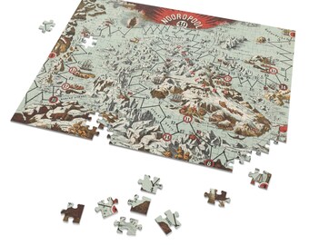 Northpole, Jigsaw Puzzle 252-Piece, vintage style, elementary school, teacher, homeschooling, ABC, first readings, birthday gift