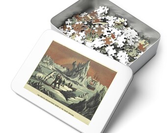 The pirates encountering bears in the polar region, Jigsaw Puzzle 252-Piece, Victorian style, perfect gift, homeschooling, exploration