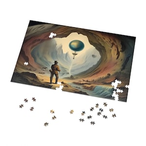 Jules Verne, Viaggio al centro della Terra, epoca vittoriana, geologia, avventura, puzzle da 1000 pezzi, puzzle per adulti, regalo perfetto