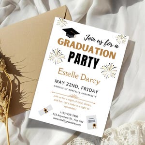 Graduate Flyer | Graduation Party Flyer | Graduation Invitation | Class of 2025 | Graduation Announcement | graduation gifts