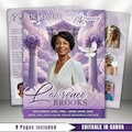 Purple Roses Funeral Program Template: 8-Page Memorial, Celebration of Life (Canva, PDF Download)