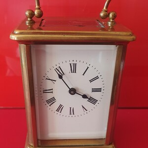 French Brass Carriage Clock, c1880's (Beautiful)
