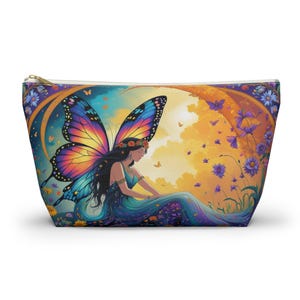 Ethereal Butterfly Queen Accessory Pouch - Gift for Boho Style Woman - Naturecore Style