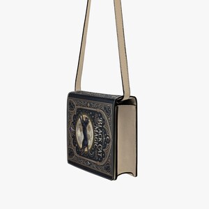 Black Cat Magic Book Purse, Celestial Moon Handbag, Gothic Witchy Tote, Book Bag image 10