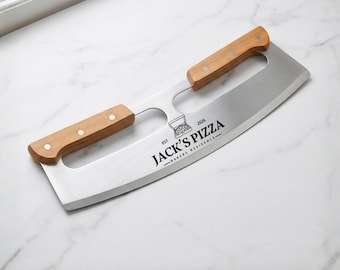 Spersonalizowany nóż do pizzy Rocker | Grawerowana krajalnica do pizzy | Prezent dla niej | Prezent na rocznicę | Prezent na parapetówkę | Prezent na Dzień Ojca