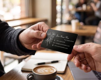 Benutzerdefinierte Metall-Visitenkarten | Personalisierte Aluminium Visitenkarte | Lasergravierte Chefkarte | Luxus-Firmengeschenk