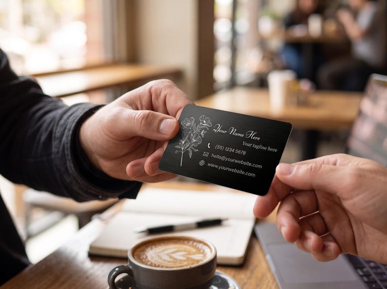 Custom Metal Business Cards | Personalized Aluminum Business Card | Laser Engraved Executive Card | Luxury Corporate Gift image 1