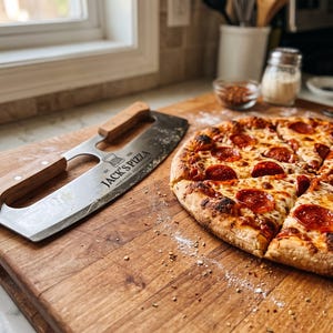 Spersonalizowany nóż do pizzy Rocker | Grawerowana krajalnica do pizzy | Prezent dla niej | Prezent na rocznicę | Prezent na parapetówkę | Prezent na Dzień Ojca zdjęcie 1
