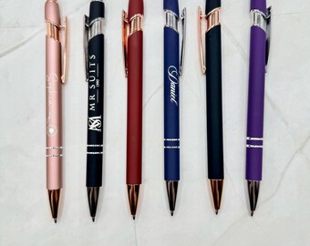 Personalized Pens With Name - Custom Engraved Ballpoint Pens Bulk, 10 Colors, Promotional Business Gifts - View #2