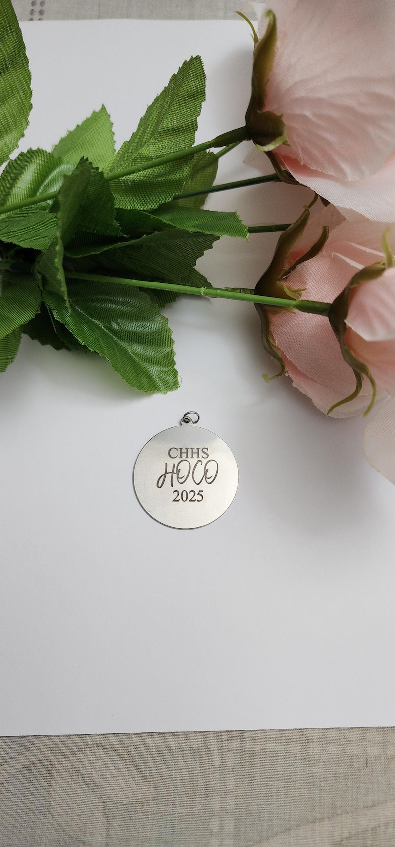 Personalized Flower Charm | Floral Pendant Charm | Prom | Bouquet | Swags | Tags  | Gift for Her