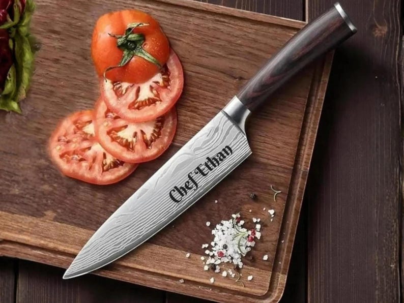 Personalized Chef Knife, Custom Engraved Cleaver Knife, Birthday Gift for Her,  Gift for boyfriend, Gift for Him