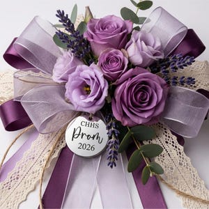 Personalized Prom Flower Charm | Corsage | Custom Prom Bouquet Charm | Class of 2026 | Gift for Her