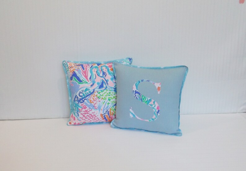 Preppy Aqua Lilly Pulitzer Mermaid S Cove Fabric Mini Etsy