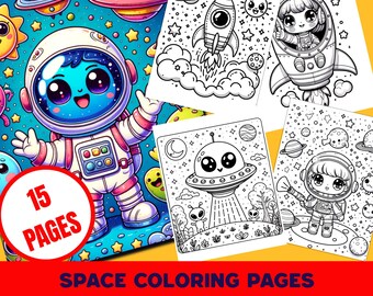 Livre De Coloriage Pour Enfants De Vecteur L'astronaute Mignon D'ours - 2