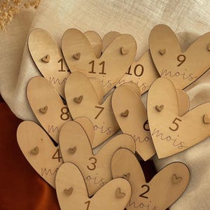 Cartes étapes en bois bébé