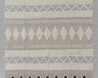 Handmade Wool Berber Rug, Moroccan Boho Style