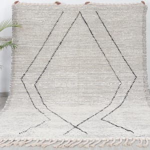 Hand-Woven Boho Cotton Rug – Bohemian, Moroccan & Scandinavian Nordic Inspired Decor – MD-40
