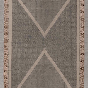 Boho Handwoven Block Printed Flatweave Cotton Rug, Bohemian Nordic Rug.Durrie-12