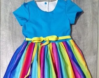 5t rainbow dress