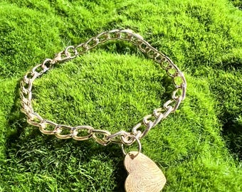 Golden Heart Charm Bracelet Delicate Gold Chain Bracelet Jewelry
