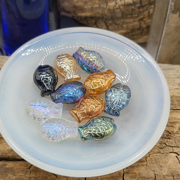 Glass Fish Beads Etsy