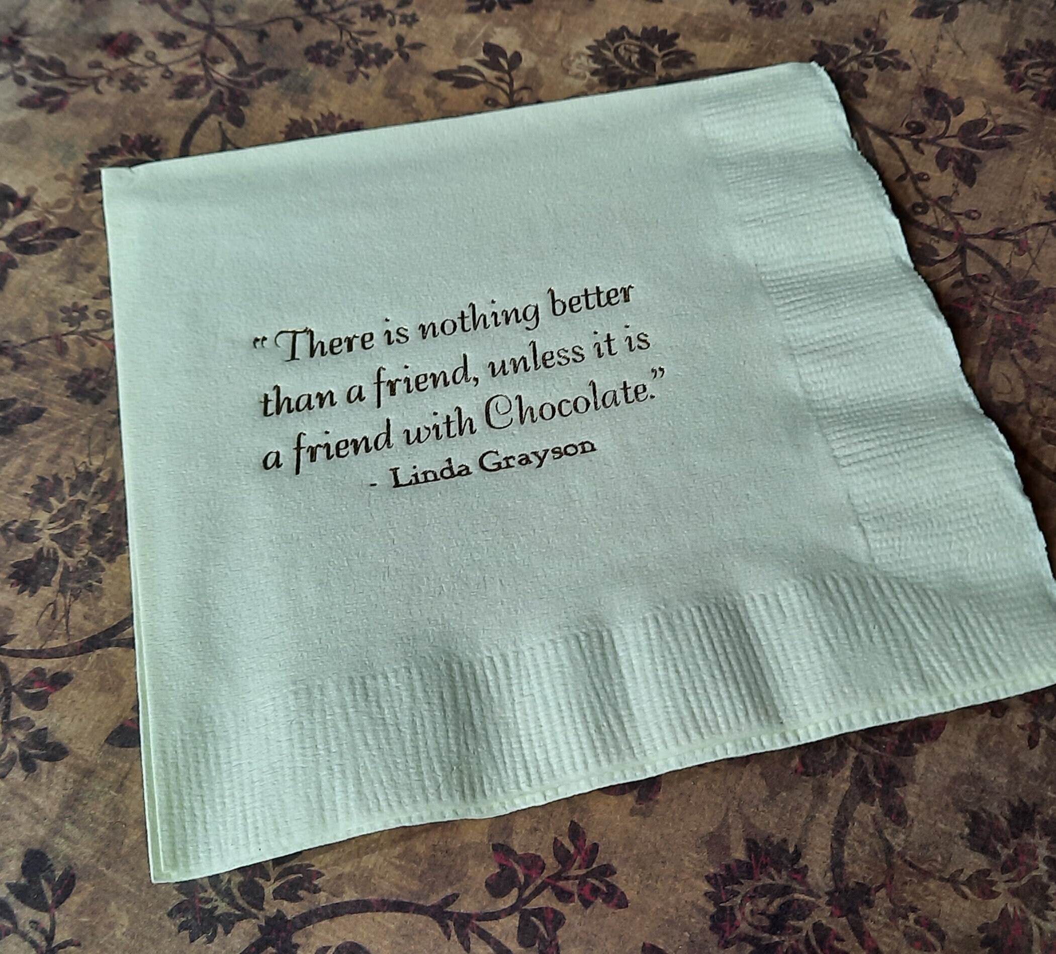 Friendship Quote Boxed set of 16 printed napkins girlfriend Etsy