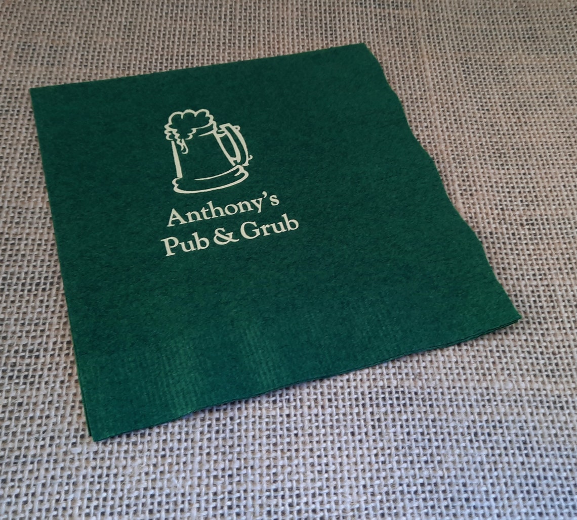 Bar Napkins Cocktail Napkins Personalized Bar Napkins Cocktail Etsy