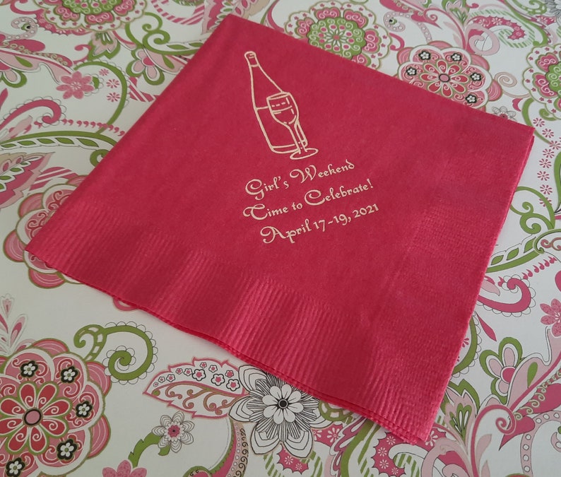 Wine cocktail napkins personalized wine lover napkins for your Etsy