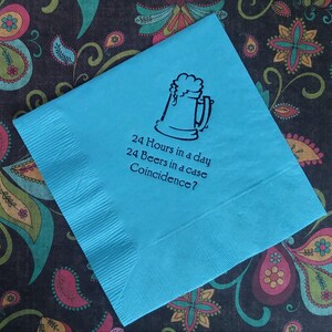 Bar Napkins Cocktail Party Funny Cocktail Quotes Boxed set of 16 printed napkins image 4