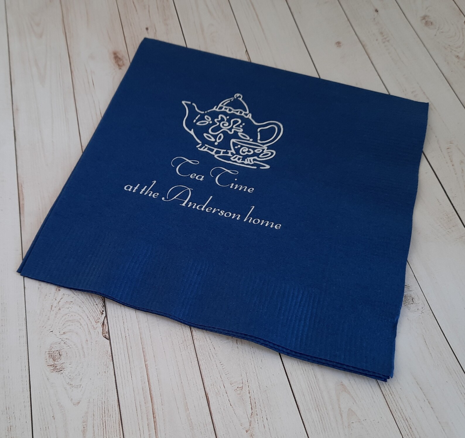 Tea Napkins Personalized Tea Time Napkins Personalized Etsy