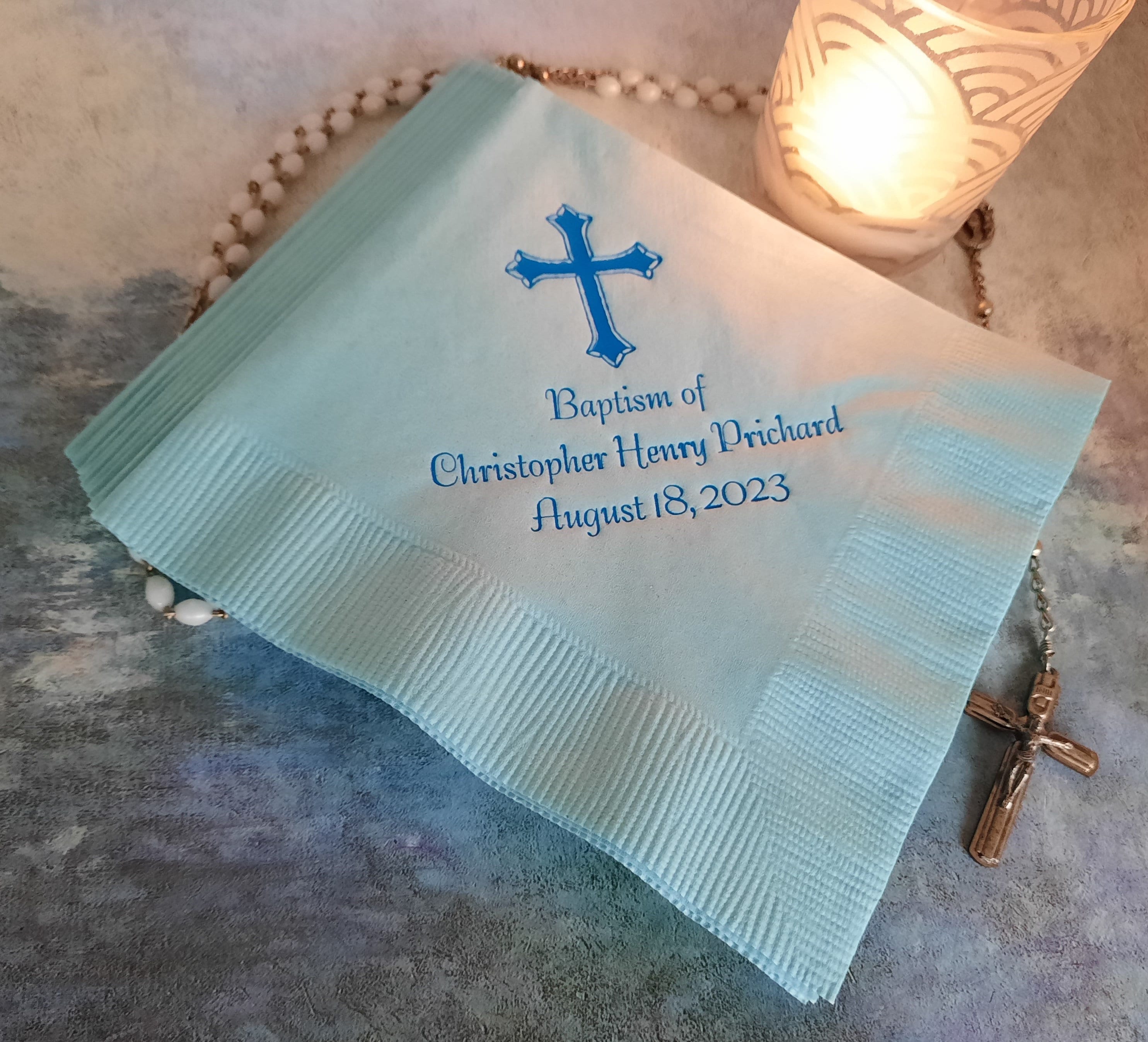 Baptism Napkins Christening Napkins First Communion Napkins Etsy UK