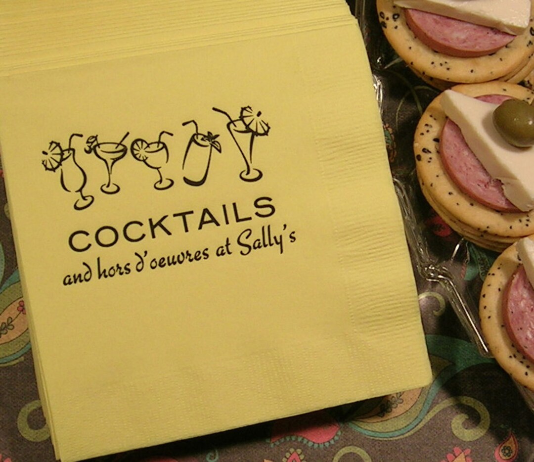 Cocktail Napkins Personalized Napkins for Your Next Cocktail Party