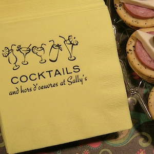 Cocktail napkins personalized napkins for your next cocktail party great hostess gift napkins