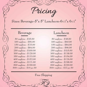 Monogrammed wedding napkins Personalized wedding reception napkins monogram image 10