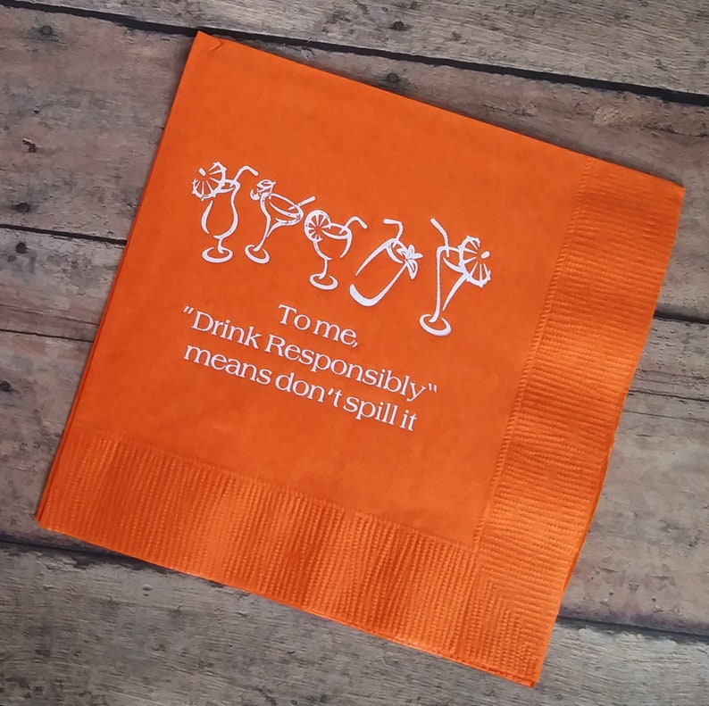 Bar Napkins Cocktail Party Funny Cocktail Quotes Boxed Set of Etsy