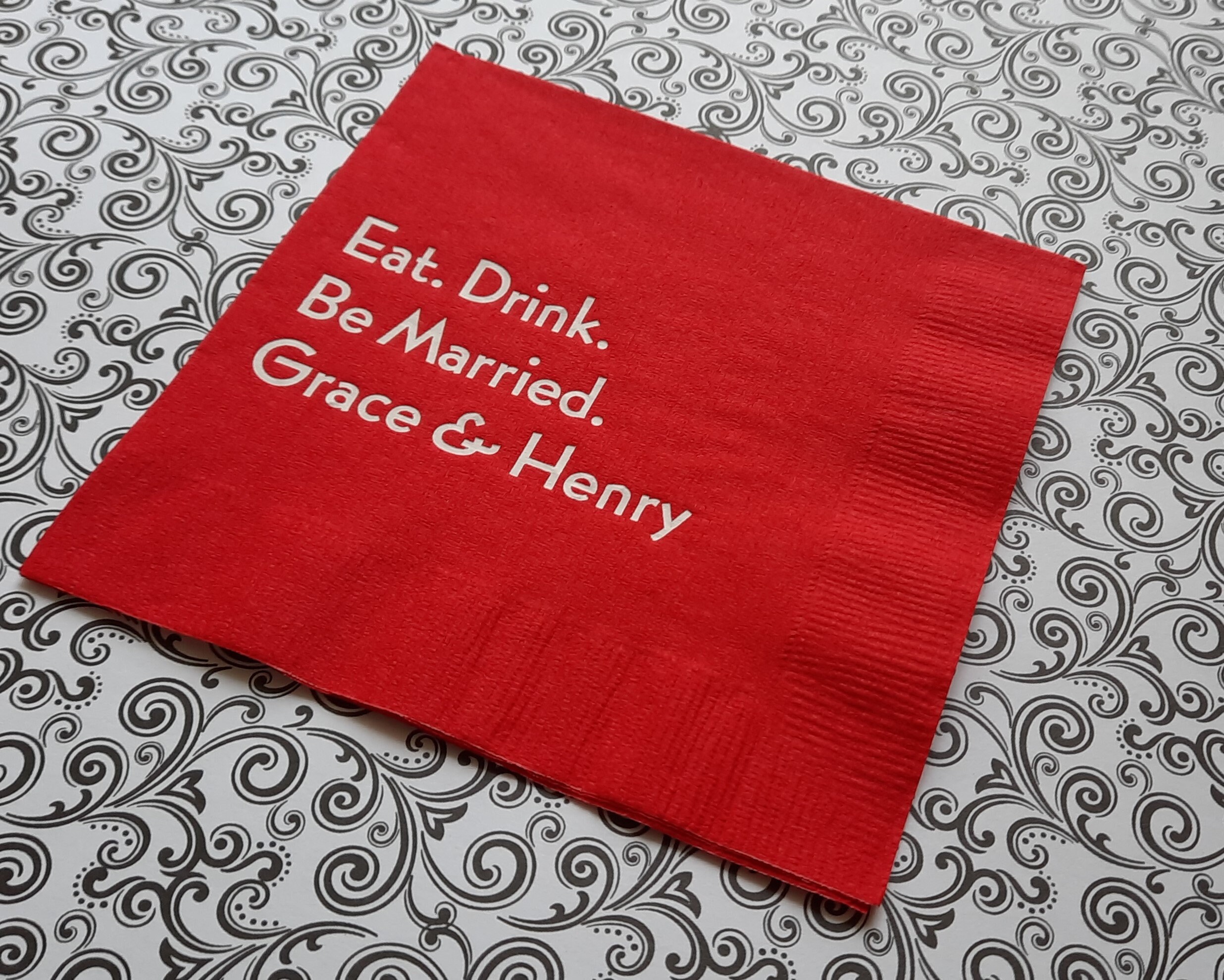 Personalized cocktail napkins wedding napkins for wedding Etsy