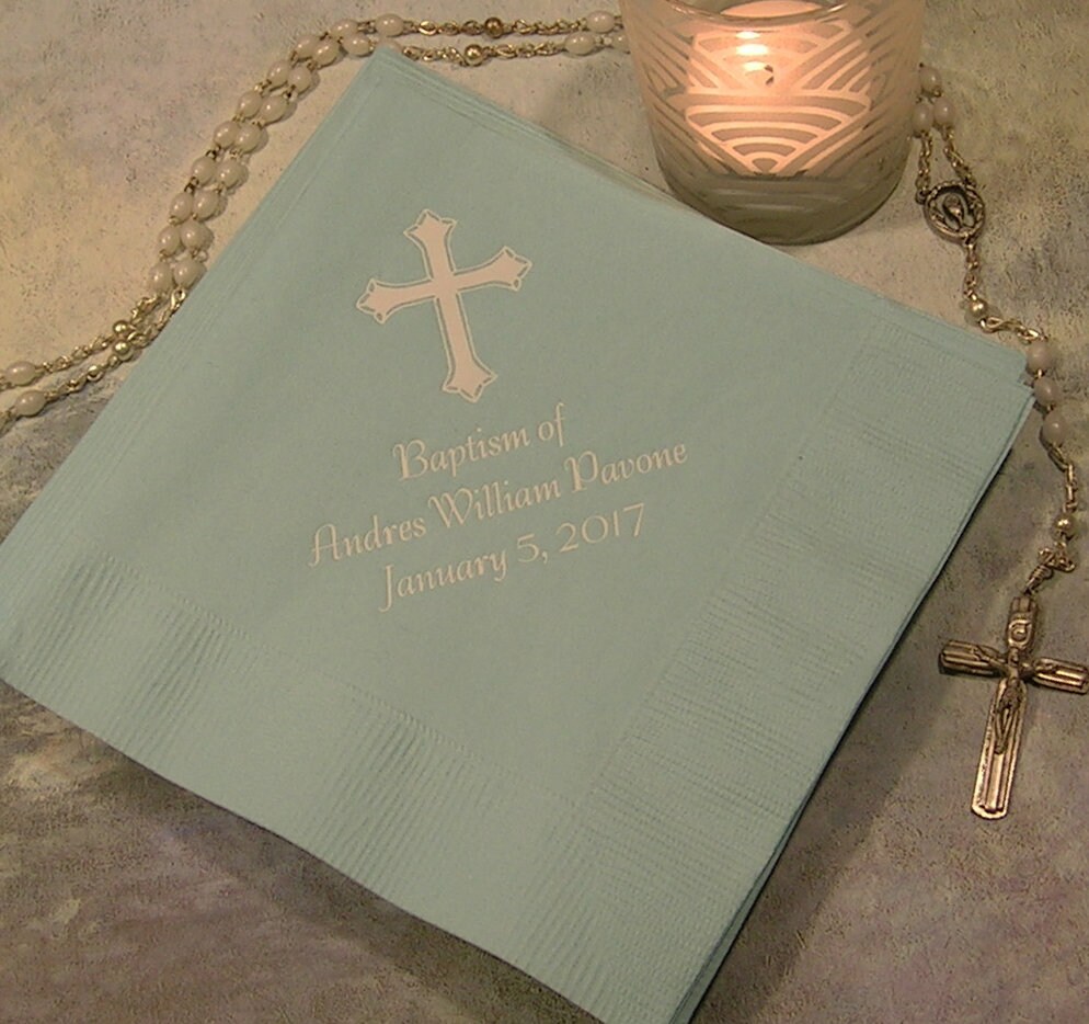 Baptism napkins christening napkins first communion napkins Etsy