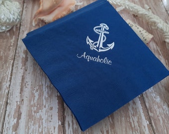 Boat napkins Yacht napkins Nautical napkins Anchor napkins sailing napkins galley napkins navy napkins